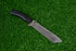 Tactical Damascus Steel Tanto Knife with Serrated Spine & Black Micarta Handle (AW-137)