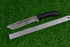 Tactical Damascus Steel Tanto Knife with Serrated Spine & Black Micarta Handle (AW-137)