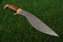 Handcrafted Damascus Bowie Knife with Brass Guard & Leather Sheath AW-97