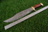 Premium Damascus Bowie Knife with Brass Guard & Leather Sheath AW-98