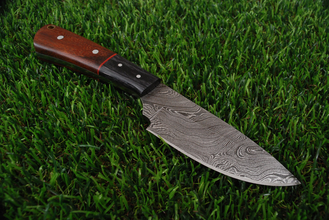 Professional Damascus Steel Drop-Point Skinner AW-102