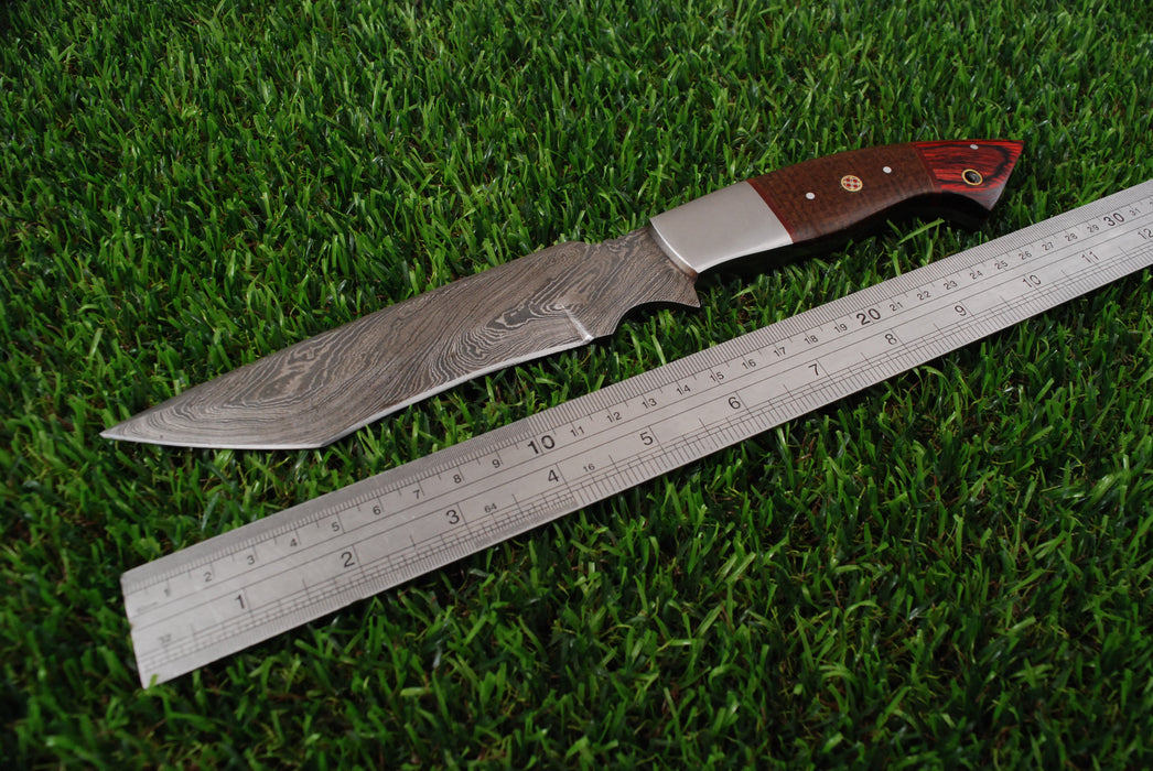 AW-110 Professional Damascus Steel Tanto Tracker Knife