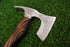 Hand-Forged Viking Bearded Axe with Etched Wolf Motif AW-113