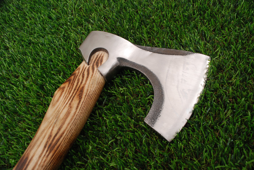 Professional Forged Steel Camping Hatchet with Leather-Wrapped Handle AW-114