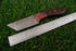 Handmade Damascus Steel Cleaver Skinner with Red Swirl Resin & Rosewood Handle (JA-131)