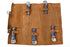 AW-052 Handmade 5-Piece Professional Damascus Steel Chef Knife Set with Blue & Brown Resin Handles and Suede Leather Roll Bag