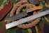AW-001 Handcrafted Damascus Steel Fixed Blade Knife with Olive Wood Handle & Leather Sheath