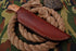 AW-003 Handcrafted Damascus Steel Fixed Blade Knife with Wooden Handle & Leather Sheath