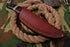 AW-004 Premium Damascus Steel Fixed Blade Knife with Black Handle & Leather Sheath
