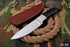 AW-006 Handmade D2 Steel Drop Point Hunting Knife with Micarta Handle and Leather Sheath