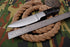 AW-006 Handmade D2 Steel Drop Point Hunting Knife with Micarta Handle and Leather Sheath