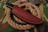 AW-006 Handmade D2 Steel Drop Point Hunting Knife with Micarta Handle and Leather Sheath