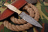 AW-008 "The Frontier Scout" Handmade Damascus Steel Hunting Knife with Bone Handle and Brass Bolster