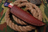 AW-009 "Lone Star" Handmade Damascus Steel Hunting Knife with Texas Flag Handle & Leather Sheath