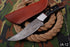 AW-012 "The Raptor" Handmade Damascus Steel Hunting & Survival Knife with Saw-back Spine and Hybrid Bone Handle