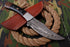 AW-012 "The Raptor" Handmade Damascus Steel Hunting & Survival Knife with Saw-back Spine and Hybrid Bone Handle