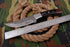AW-012 "The Raptor" Handmade Damascus Steel Hunting & Survival Knife with Saw-back Spine and Hybrid Bone Handle