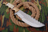 AW-013 "The Beast Master" Handmade High-Carbon Polished Steel Hunting & Survival Knife with Saw-back Spine and Bone Handle