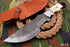 AW-015 "The Guide" Handmade Damascus Steel Hunting & Field Knife with Finger Choil and White Bone Handle