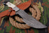AW-015 "The Guide" Handmade Damascus Steel Hunting & Field Knife with Finger Choil and White Bone Handle