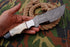 AW-015 "The Guide" Handmade Damascus Steel Hunting & Field Knife with Finger Choil and White Bone Handle