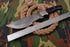 AW-017 "The Stalker" Handmade Damascus Steel Drop Point Hunting Knife with Black Micarta Handle