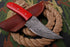 AW-018 "The Crimson Hunter" Handmade Damascus Steel Drop Point Hunting Knife with Red Handle