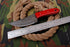 AW-018 "The Crimson Hunter" Handmade Damascus Steel Drop Point Hunting Knife with Red Handle
