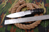 AW-019 "The Guide II" Handmade High-Polished Steel Hunting Knife with Dark Wood or Micarta Handle