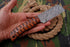 AW-020 "The Butcher Block" Handmade Damascus Steel Wide-Blade Cleaver/Bull Cutter Knife with Carved Wood Handle