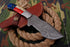AW-022 "The Patriot" Handmade Damascus Steel Drop Point Hunting Knife with American Flag Handle