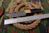 AW-024 "The Commando" Handmade Damascus Steel Tactical/Survival Knife with Saw-back Spine and Black Micarta Handle