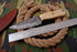 AW-026 "The Plainsman" Handmade Damascus Steel Drop Point Hunting Knife with Genuine Bone Handle and Leather Sheath