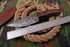 AW-029 "The Rogue River" Handmade Damascus Steel Drop Point Hunting Knife with Carved Dark Wood Handle | aw-29