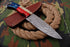 AW-030 "The Lone Star" Handmade Damascus Steel Drop Point Hunting Knife with Texas Flag Handle