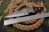 AW-031 "The Shadow Dagger" Handmade Damascus Steel Slim Dagger/Boot Knife with Dark Wood Handle & Leather Sheath