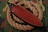 AW-031 "The Shadow Dagger" Handmade Damascus Steel Slim Dagger/Boot Knife with Dark Wood Handle & Leather Sheath
