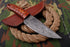 AW-033 "The Sentinel" Handmade Damascus Steel Drop Point Hunting Knife with Contoured Redwood Handle