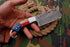 AW-038 "The Freedom Cleaver" Handmade Damascus Steel Mini-Cleaver/Skinner with American Flag Handle