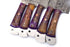 (AW-58) Custom 5-Piece Damascus Steel Kitchen Knife Set – Amethyst Purple Burl Hybrid Handles with Suede Leather Roll Bag