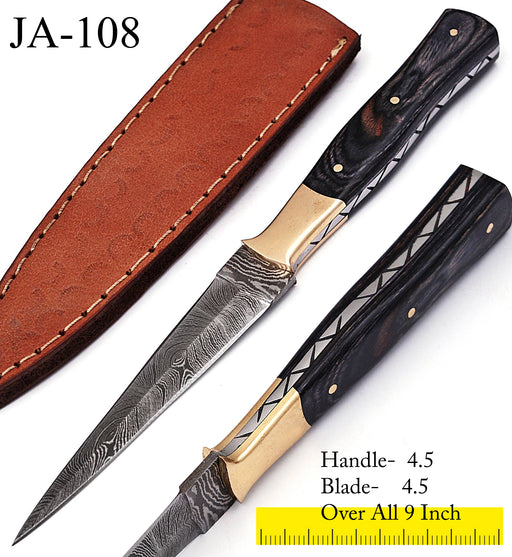 Premium Damascus Steel Spear-Point Dagger AW-108