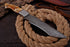 (AW-72) Hand-Forged Damascus Steel Tanto Knife with Honey Resin Handle and Mosaic Pin