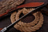 AW-77 Hand-Forged Damascus Steel Tanto Knife with Amber Resin Handle and Mosaic Pin