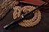 AW-79 Hand-Forged Damascus Steel Bowie Knife with Rosewood Handle and Triple Blood Grooves