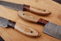 (AW-83)  3-Piece Professional Damascus Steel Chef Knife Set with Rosewood & Bone Handle