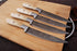 (AW-84) 4-Piece Professional Damascus Steel Steak Knife Set with Polished Bone Handles