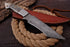 AW-85 Hand-Forged Damascus Steel Tanto Knife with Olive Resin & Bone Handle