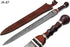 AW-87 Hand-Forged Damascus Steel Gladius-Style Short Sword with Rosewood Grip