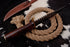 AW-89 Hand-Forged Damascus Steel Sawback Bowie Knife with Brass Guard and Rosewood Handle