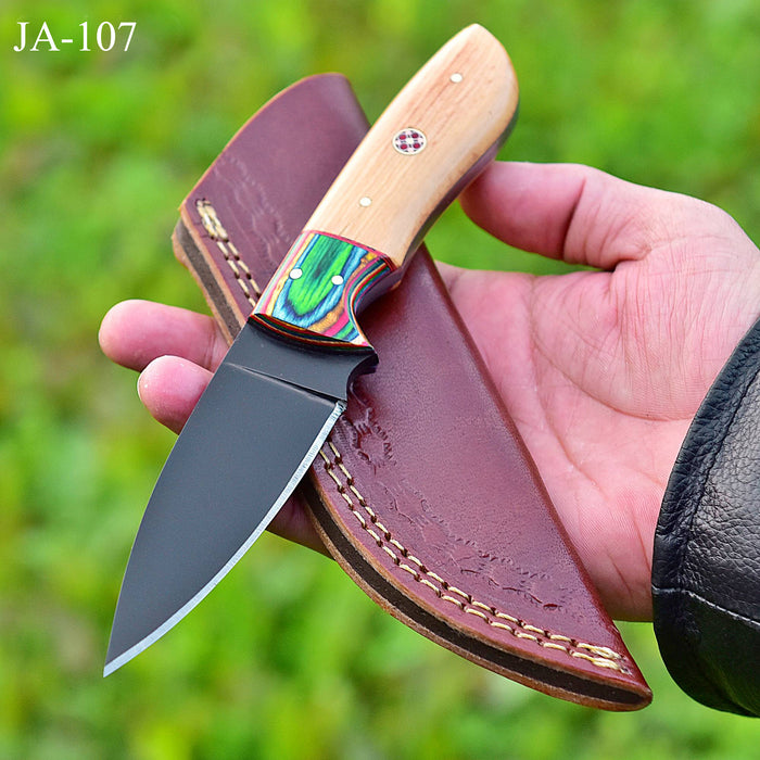 Professional Fixed Blade Skinner with Rainbow Accents AW-107